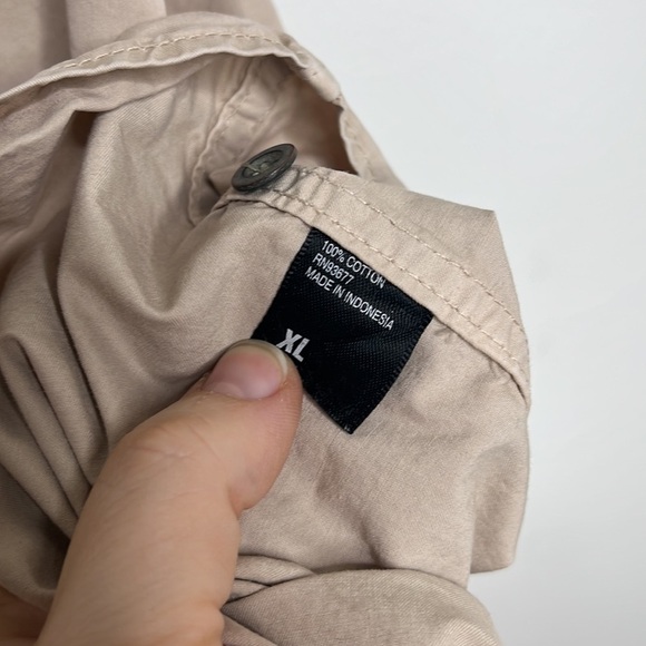 William Rast Tan Button Up Short Sleeve Causal Shirt Sz XL SPOT - Picture 4 of 6